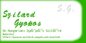 szilard gyopos business card